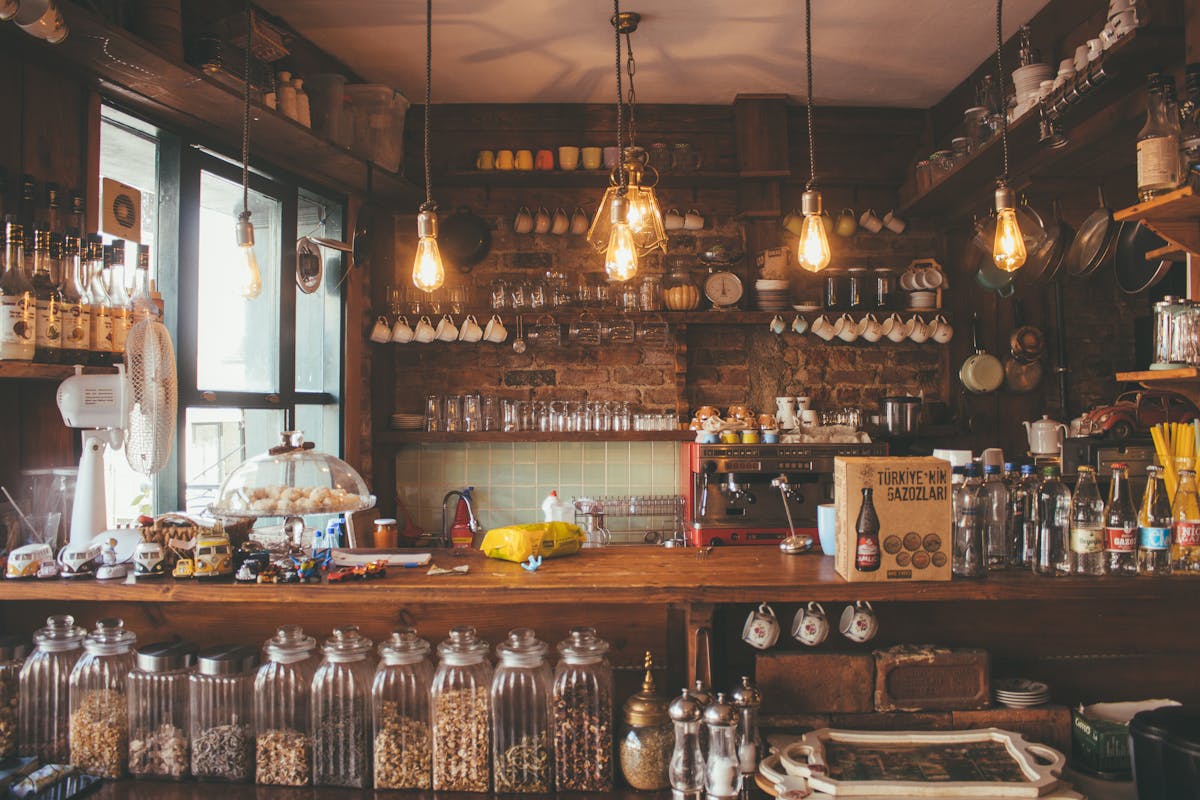Stylish bar decor